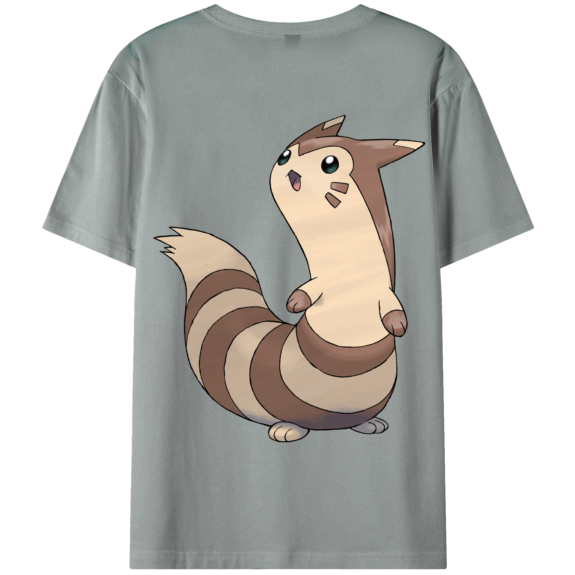 （画像用） ポケットモンスター Pokémon 綿100％ メンズ半袖Tシャツ（バックプリント） 通気性
